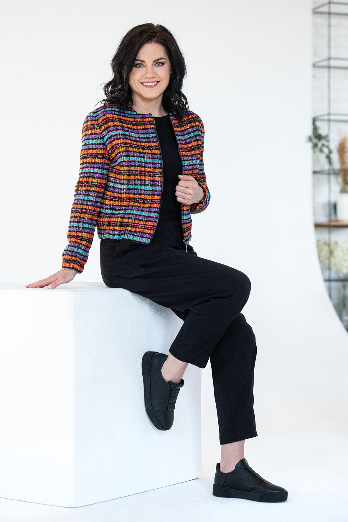 Bomber Tweed barevný