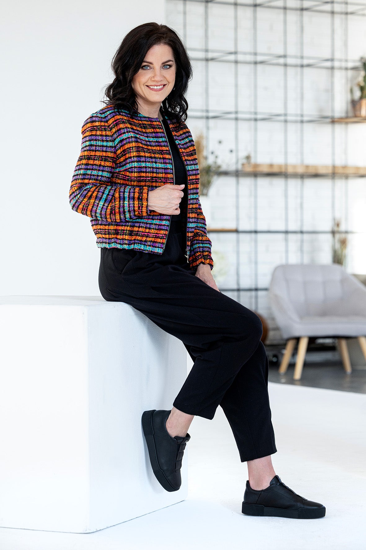 Bomber Tweed barevný