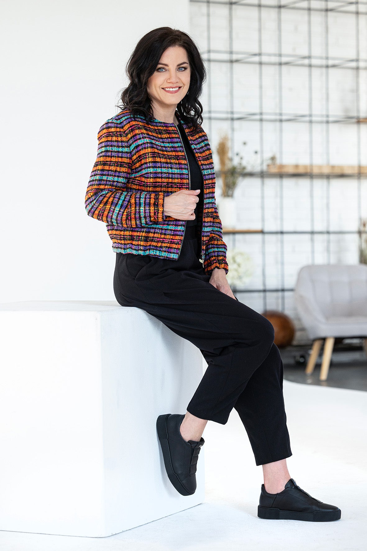 Bomber Tweed barevný