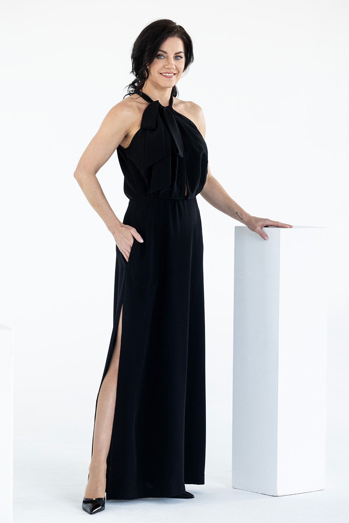 Letní dlouhé šaty s vázankou